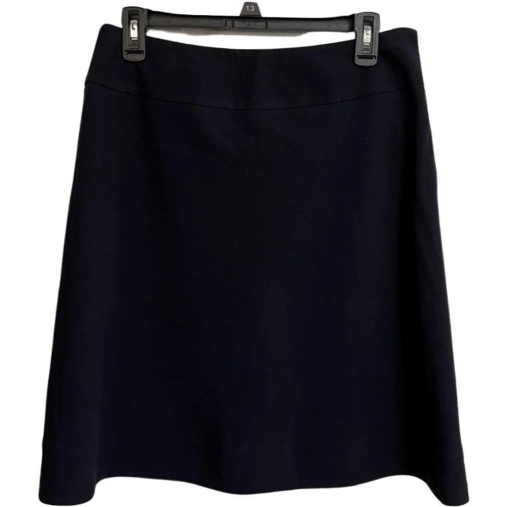 Josephine Chaus Navy Blue Pencil Career Suit Skirt Side Zipper 22” MINT size 8